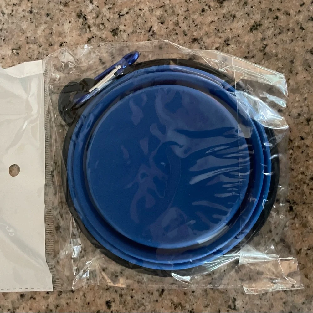 Blue Collapsable Dog Bowl